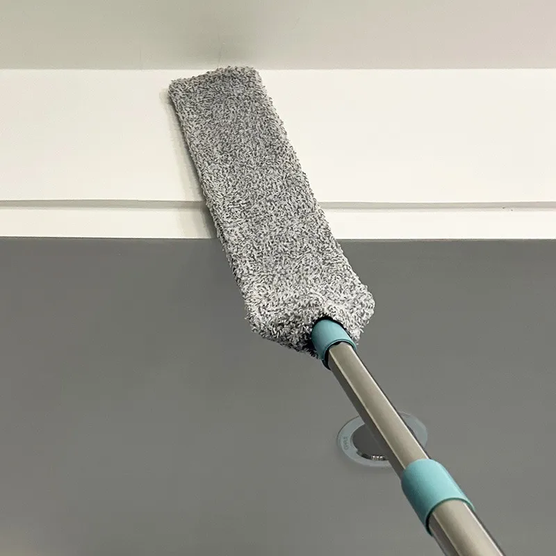 Plumero Doméstico Retráctil Plumero de Microfibra con Postes Extensibles de Acero Inoxidable para Limpieza