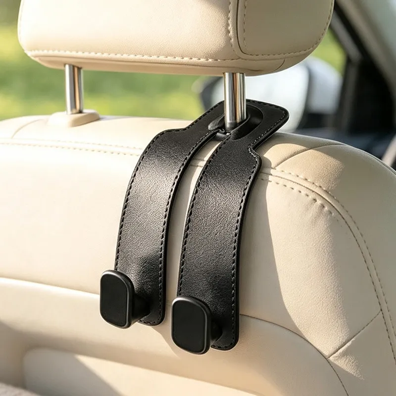 Auto Stoel Hoofdsteun Haak Dubbele Achterbank Organizer Hanger Voor Auto Interieur Opslag Universele Voertuig Accessoires