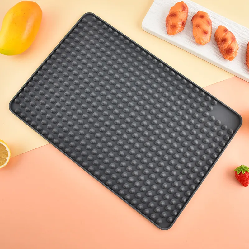 Multifunktionale Silikon Backmatte Wärmeisolierung Kissen Brathendl Matte Küche Abtropfmatte Rutschfeste Backzubehör