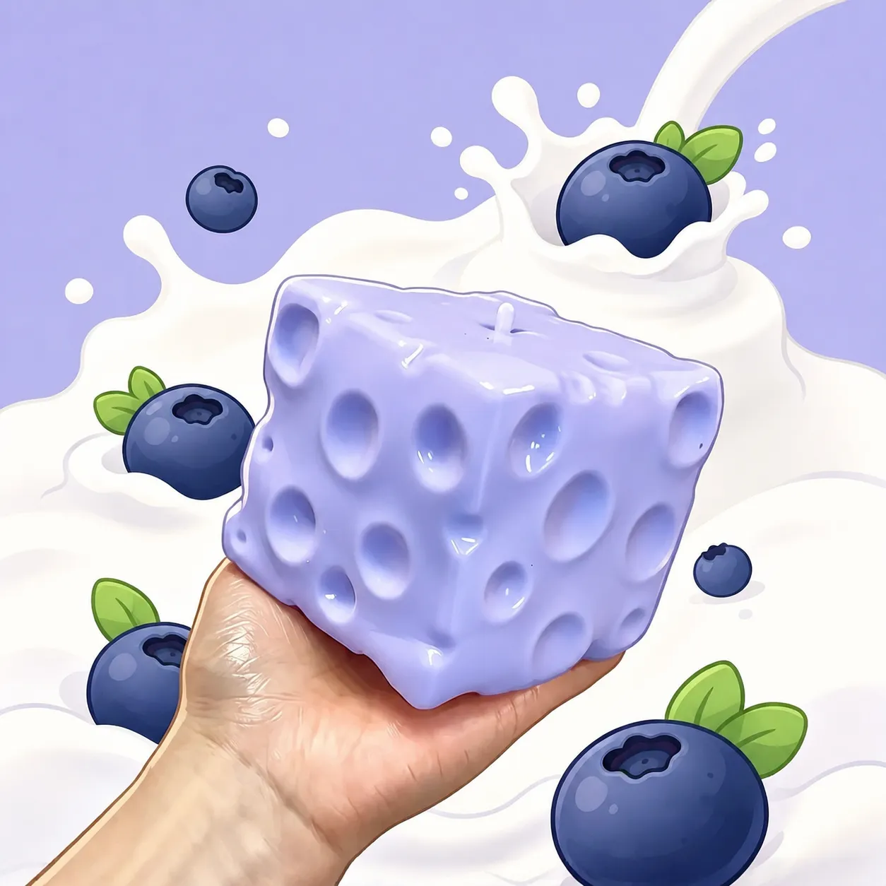 Παιχνίδι Squishy Τυρί Μύρτιλο Αργή Επαναφορά Ανακούφιση Άγχους Μαλακό TPR Χαριτωμένο Παιχνίδι Αποσυμπίεσης