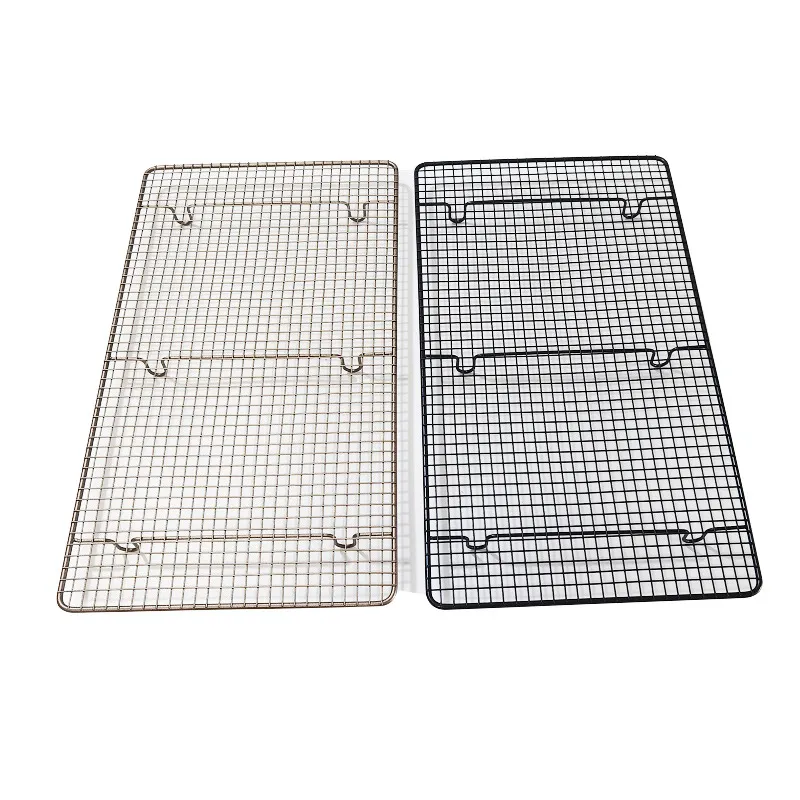 Thickened Large Cake Cooling Rack Champagne Gold Rectangular Bread Drying Net Non-Stick Toast Baking Net Rack