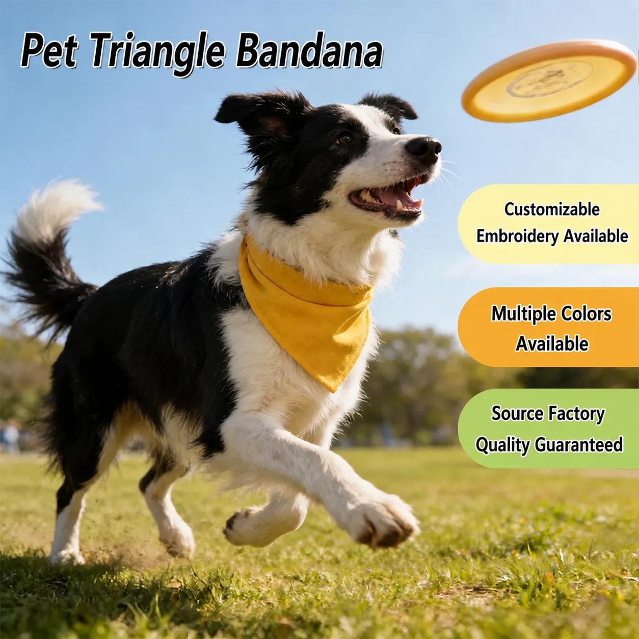 Pet Triangle Scarf Dog Bib Saliva Towel Custom Embroidery Name Solid Color Soft Pet Accessories For Cats And Dogs