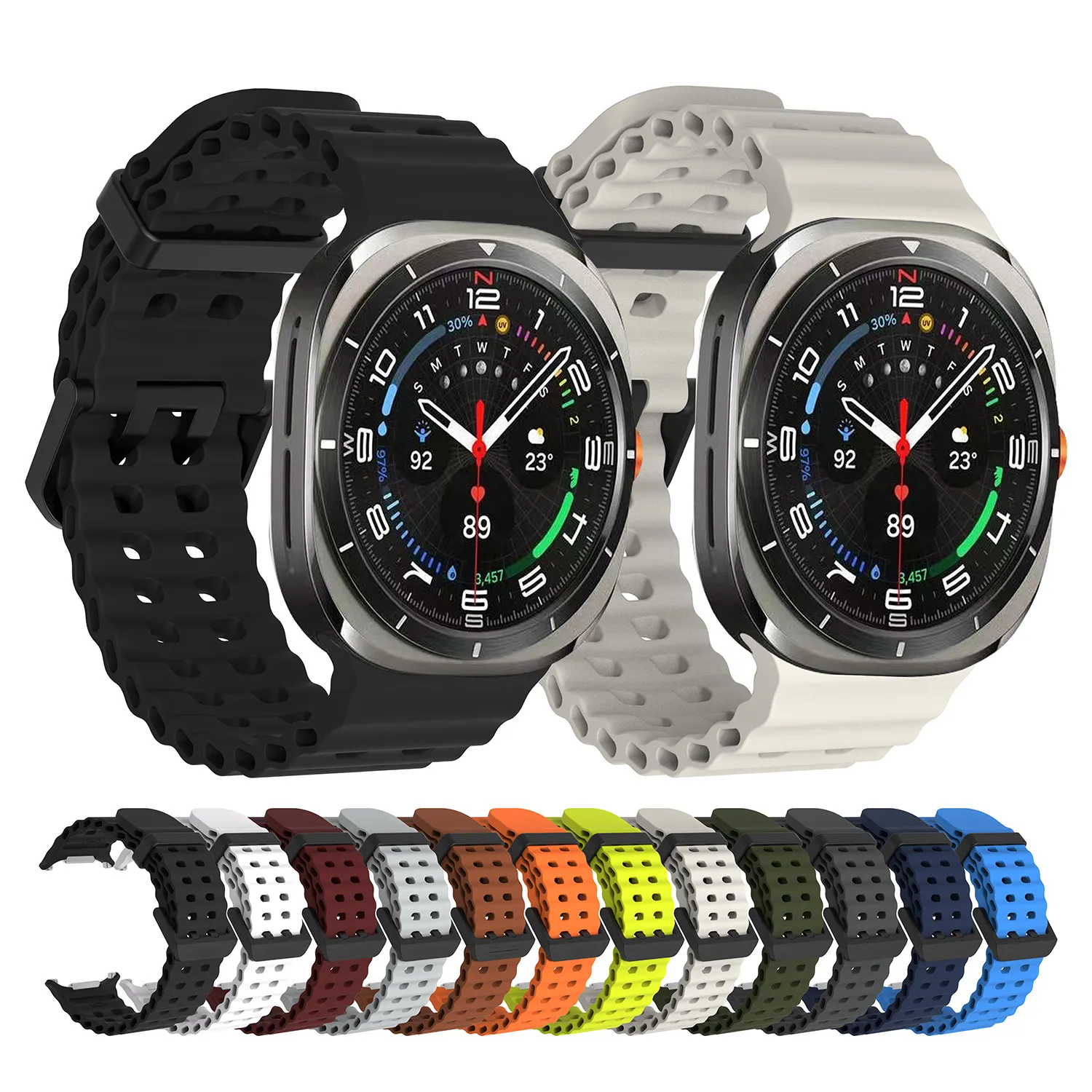 Silicone Sport Replacement Band Breathable Waterproof Wristband For Galaxy Smartwatch Ultra Watch Accessories