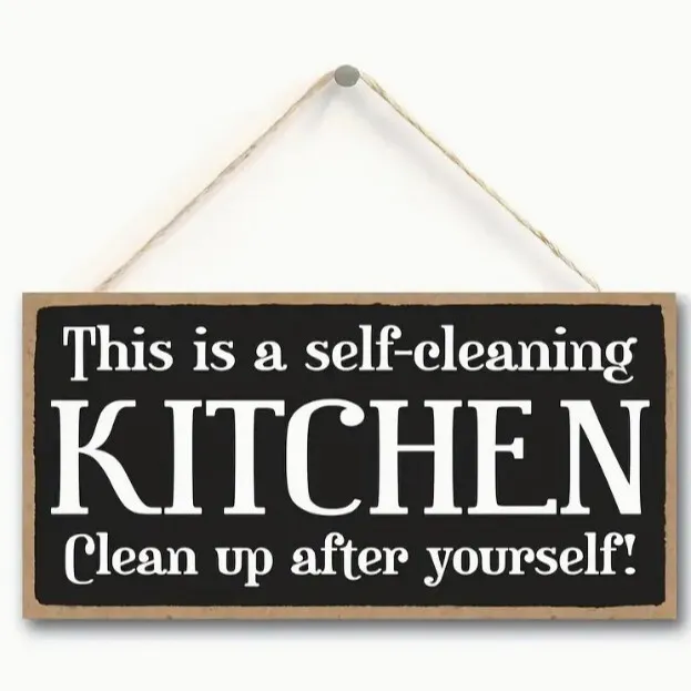Rustic Wooden Wall Plaque Hanging Sign Inspirational Quote For Kitchen Bathroom Home Decor Wooden Sign Gift