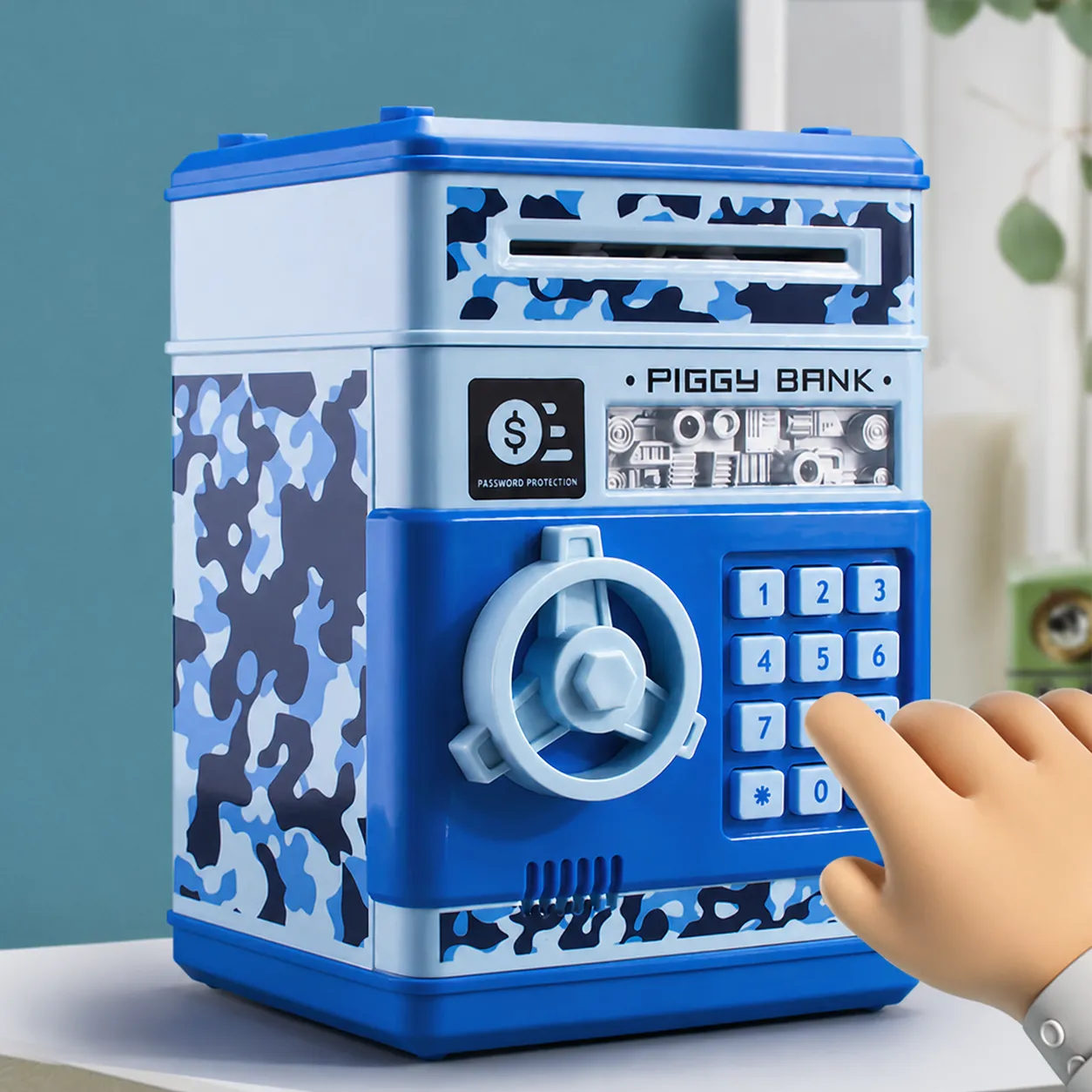 Electronic Piggy Bank Automatic Money Rolling ATM Safe Toy Digital Password Coin Cash Saving Box For Kids