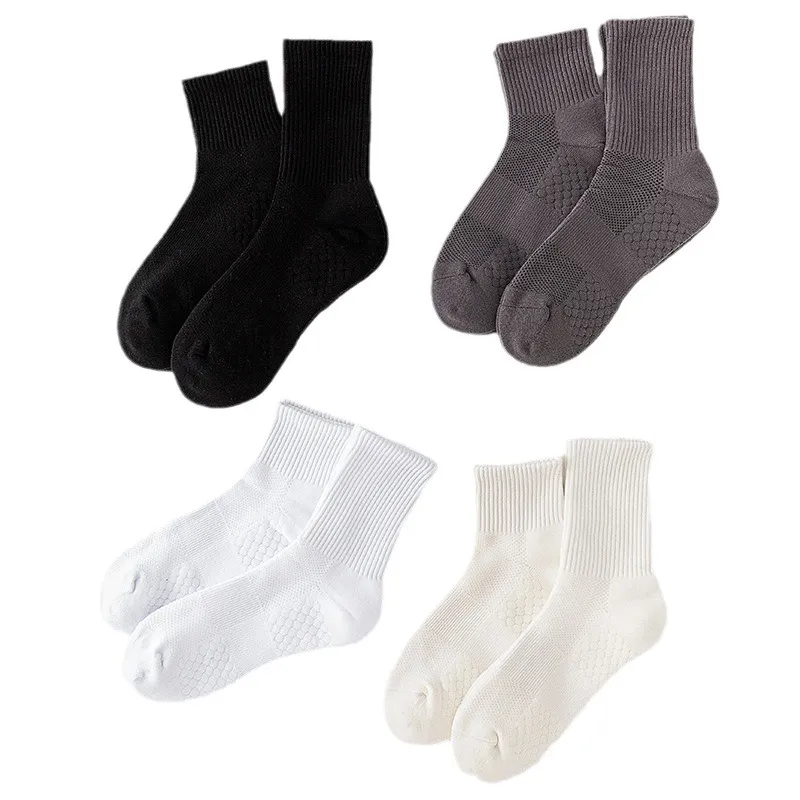 Chaussettes de Sport pour Hommes Fond Éponge Épais Coton Respirant Chaussettes de Basket-ball pour Entraînement Course Quotidien