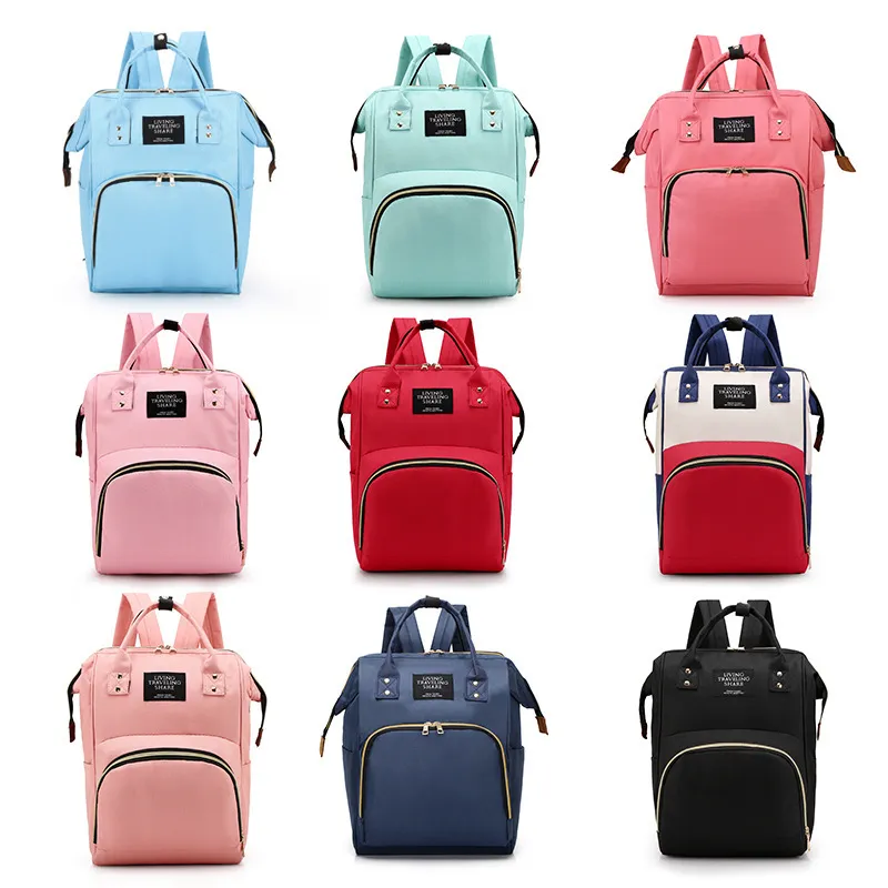 Sac À Langer Grande Capacité Multifonctionnel Imperméable Tissu Oxford Sac À Dos De Voyage Pour Mère Bébé Poches Multiples Casual