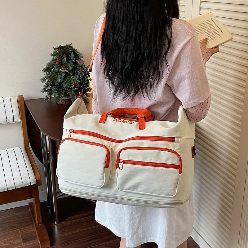 Large Capacity Travel Duffel Bag Short Trip Handbag Waterproof Business Luggage Bag Lightweight Sports Gym Bag For Men Women