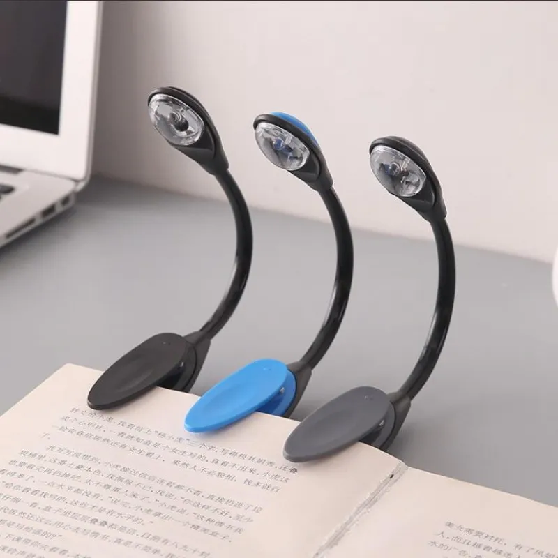 Mini Draagbare LED Leeslamp Flexibel Opvouwbaar Clip Boek Licht Nachtlamp Bureaulamp Voor Student Kantoor
