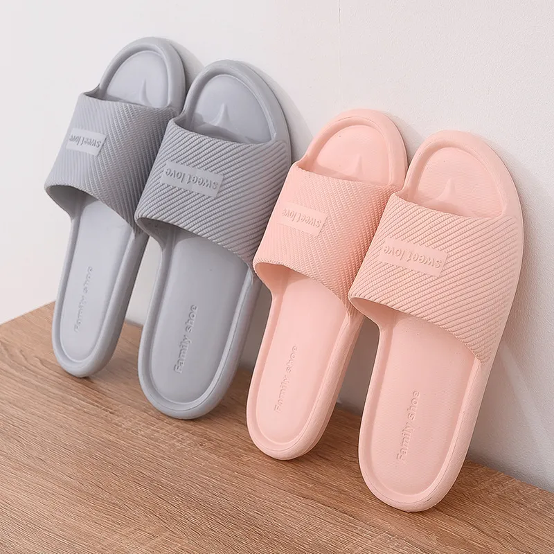 Unisex EVA Non Slip Home Slippers Summer Indoor Couple Lightweight Open Toe Sandals Soft Bottom Casual Slippers