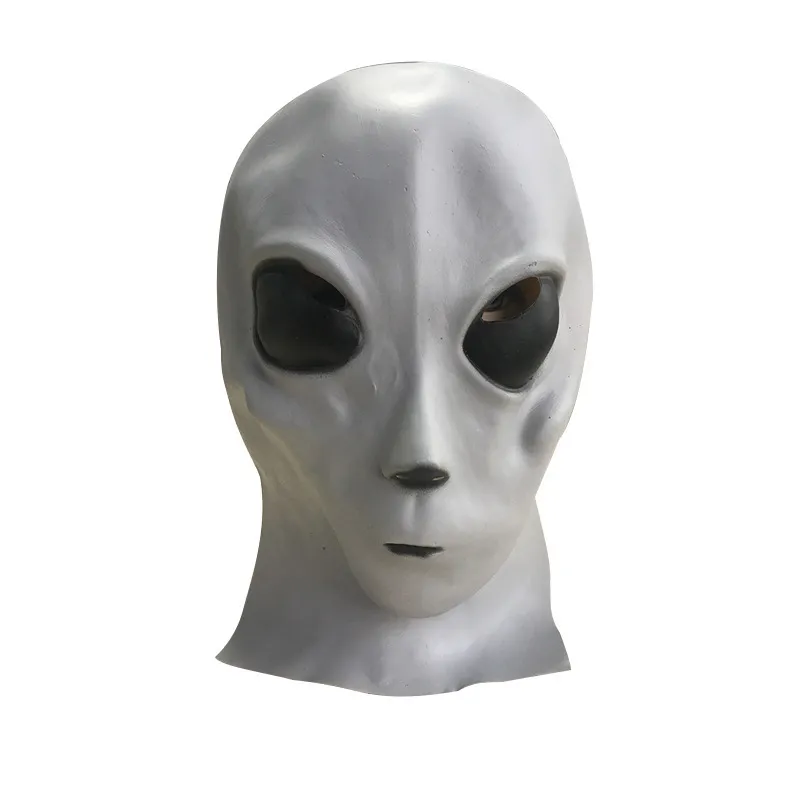Halloween Alien Latex Mask UFO Creepy Full Head Costume Prop Funny Prank Party Novelty Cosplay Accessories