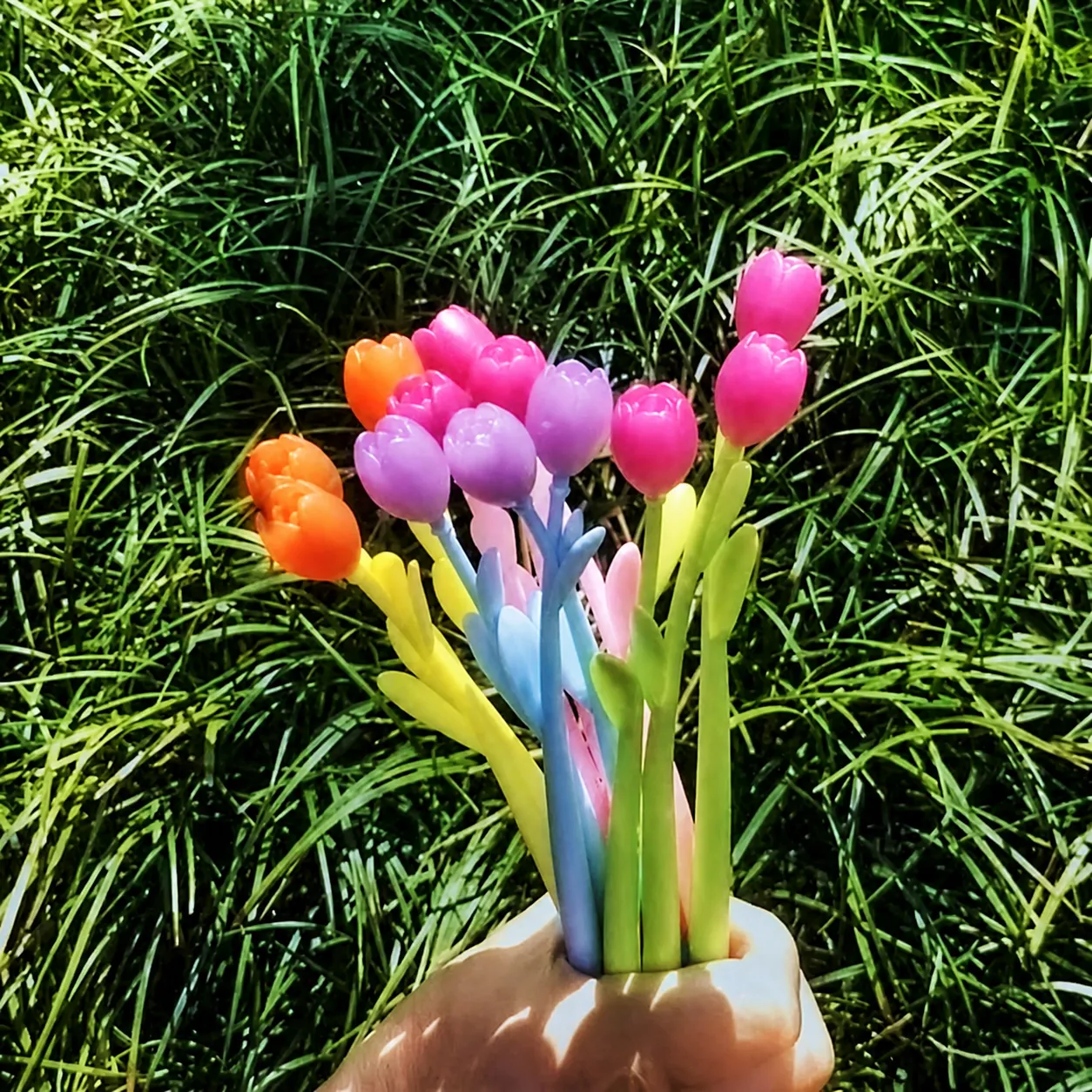 Creatieve Tulp Gelpen Kleurveranderend Zacht Rubber Waterbasis Pen Fijne Punt Zwart Schattig Bloemen Schrijfwaren Voor Student Kantoor
