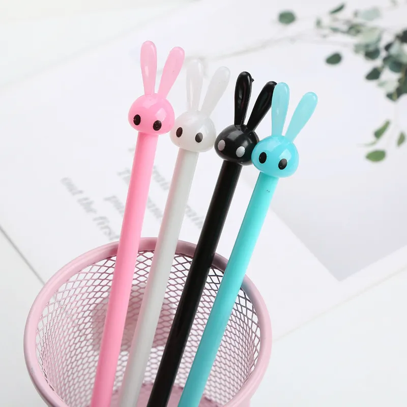 Creative Cartoon Rabbit Gel Pen Black Ink Cute Animal Writing Pen For Office School Stationery Supplies