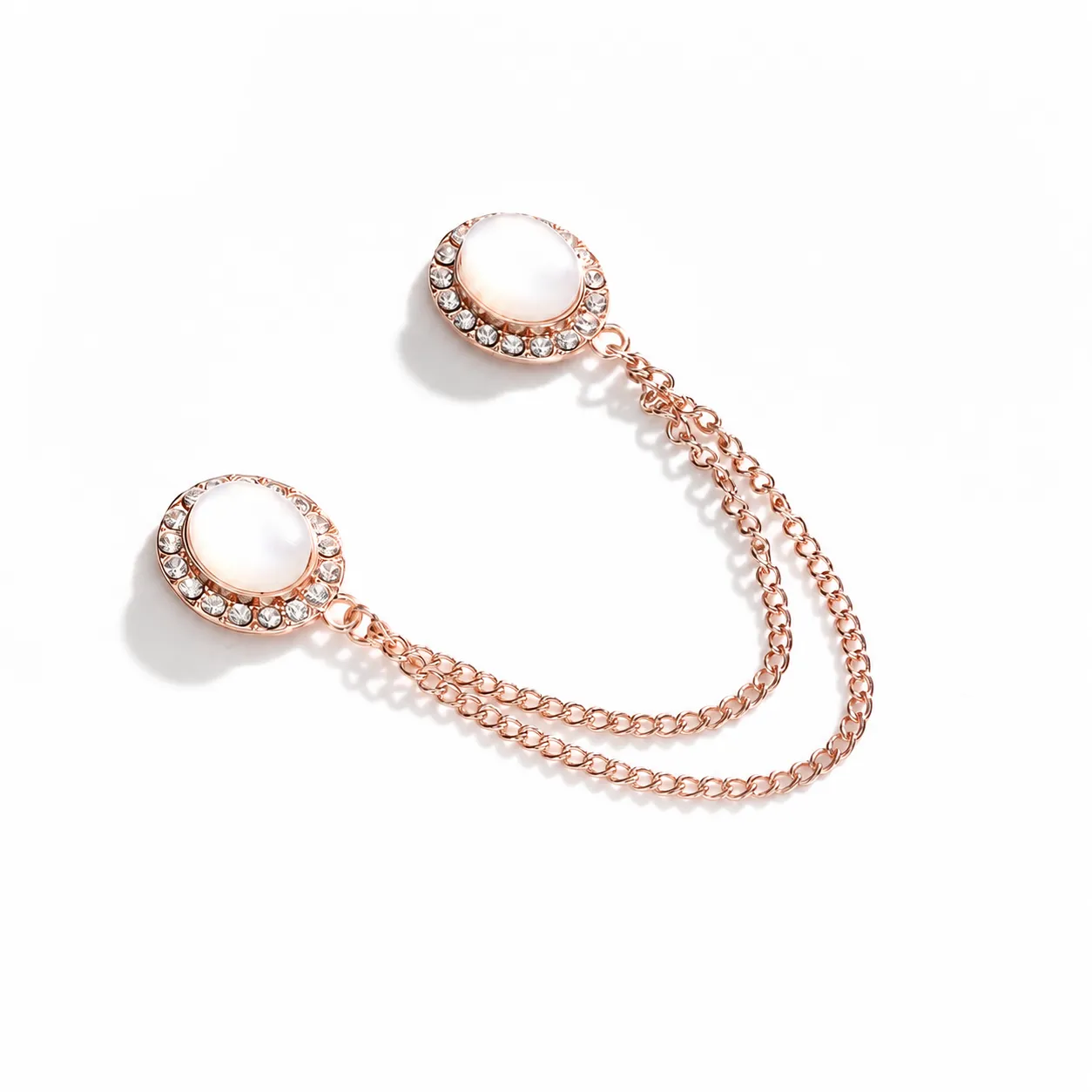 Magnetic Button Chain Brooch Rhinestone Alloy Scarf Clip Cloak Pin Clothing Accessories Fashion Jewelry