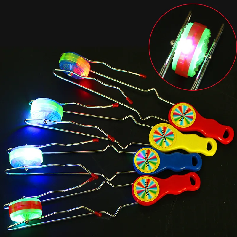 Juguete Yoyó con Luz LED Giroscopio de Pista Magnética Aleación Plástico Juguetes Yoyó Brillantes para Niños Juego al Aire Libre Novedad