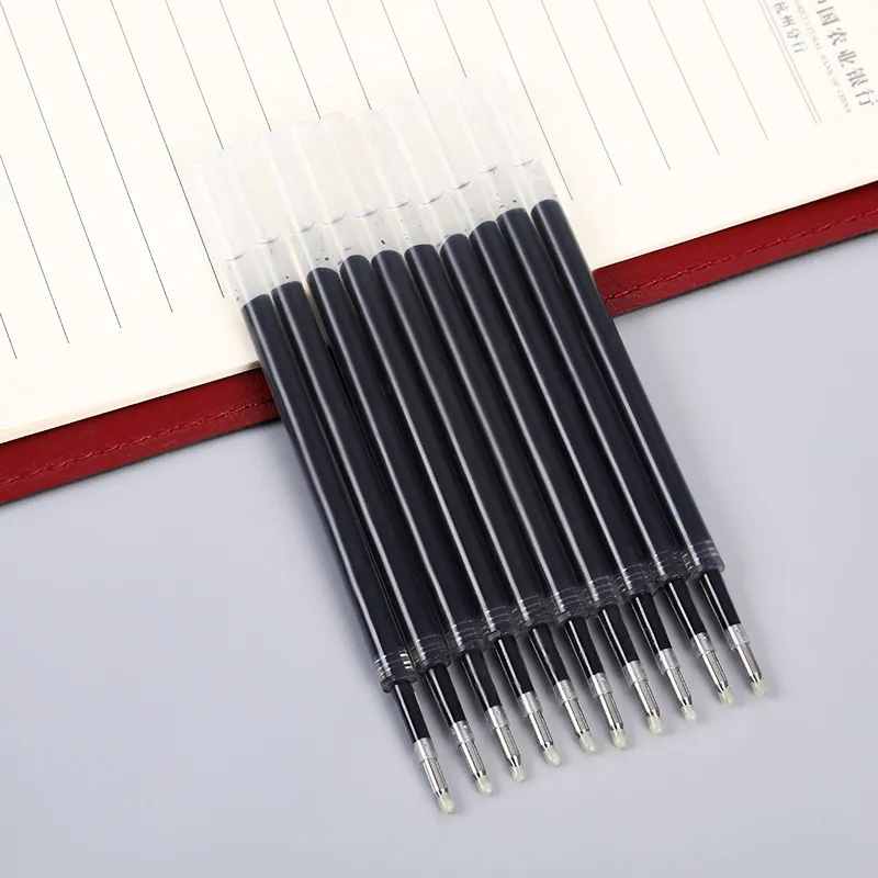 Universal Plastic Ballpoint Pen Refills Black Ink Smooth Writing Refill Supplies For Office And School