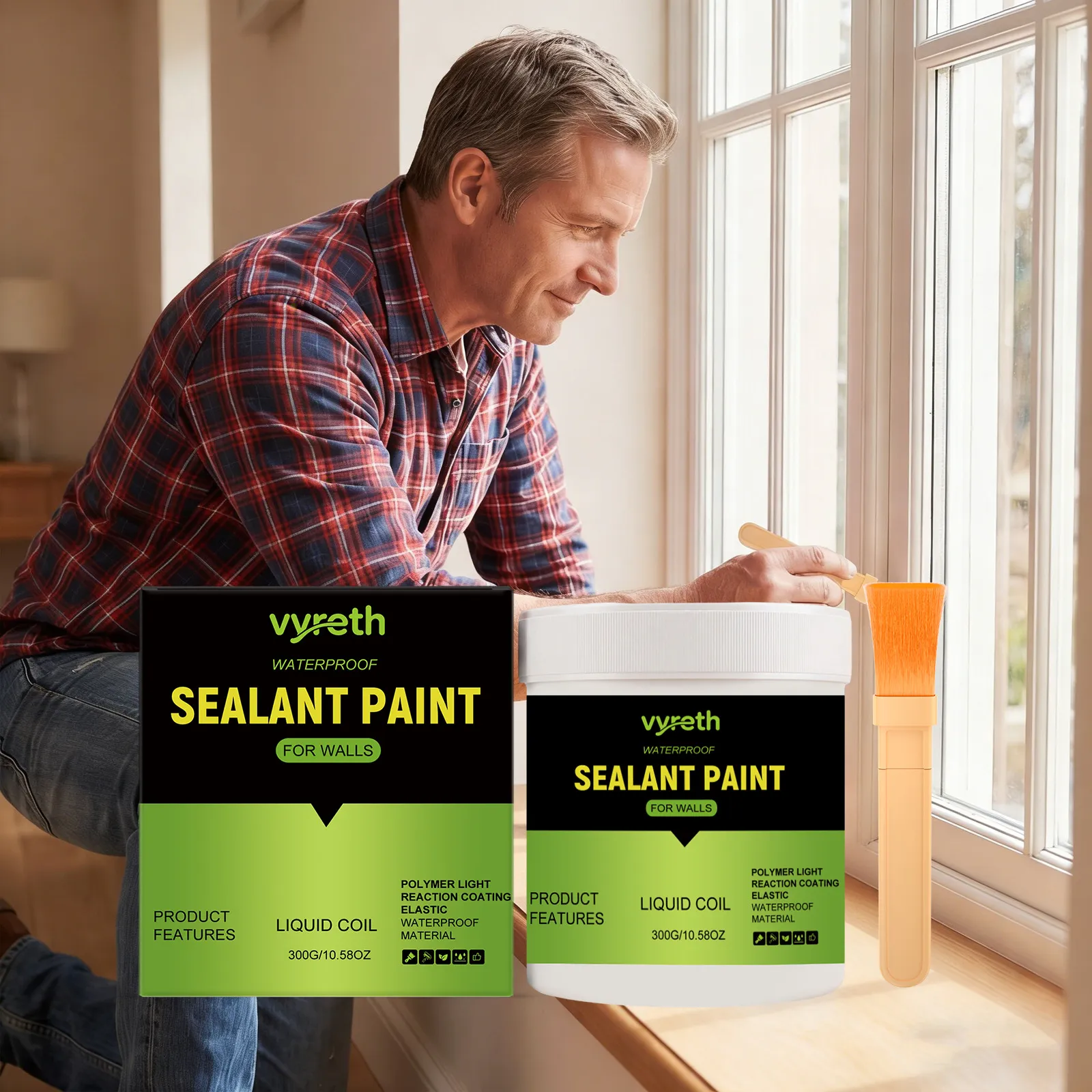 Pintura Selladora Impermeable Secado Rápido Pegamento De Reparación De Grietas Con Pincel Hogar Pared Baño Revestimiento Impermeable