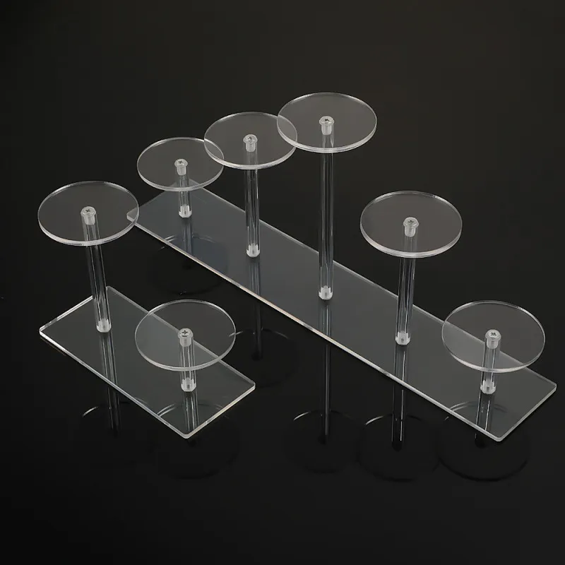 Klares Acryl Mehrstufiges Display Stand Parfüm Organizer Dessert Kuchen Figur Aufbewahrung Regal Transparent Kosmetik Halter Vitrine