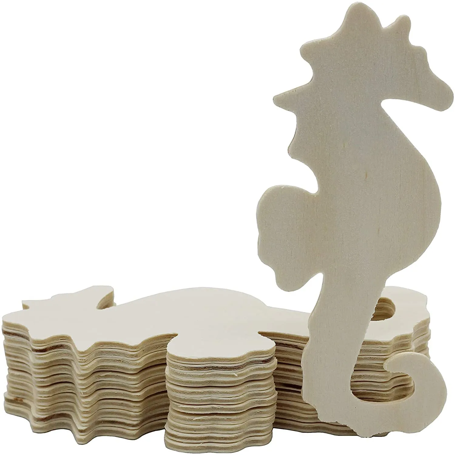 Découpes d'Hippocampe en Bois Non Fini Formes en Bois Vierges pour DIY Artisanat Peinture Mariage Fête Décoration d'Intérieur