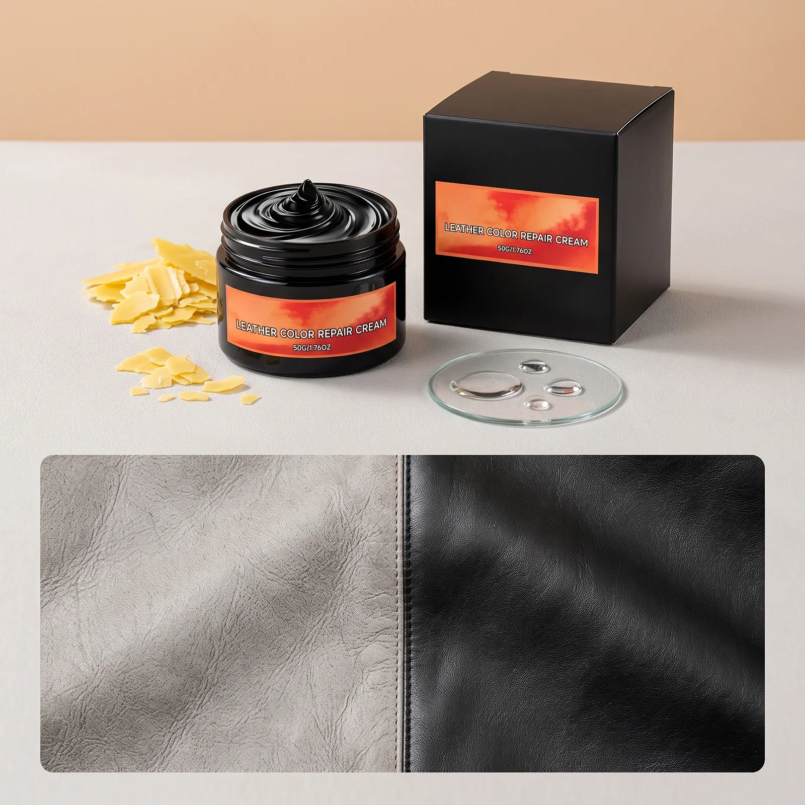 Crema di Riparazione della Pelle per Interni Auto Cruscotto Automotive Sedile Cura RipristTino Pasta Pulizia Strumento Manutenzione