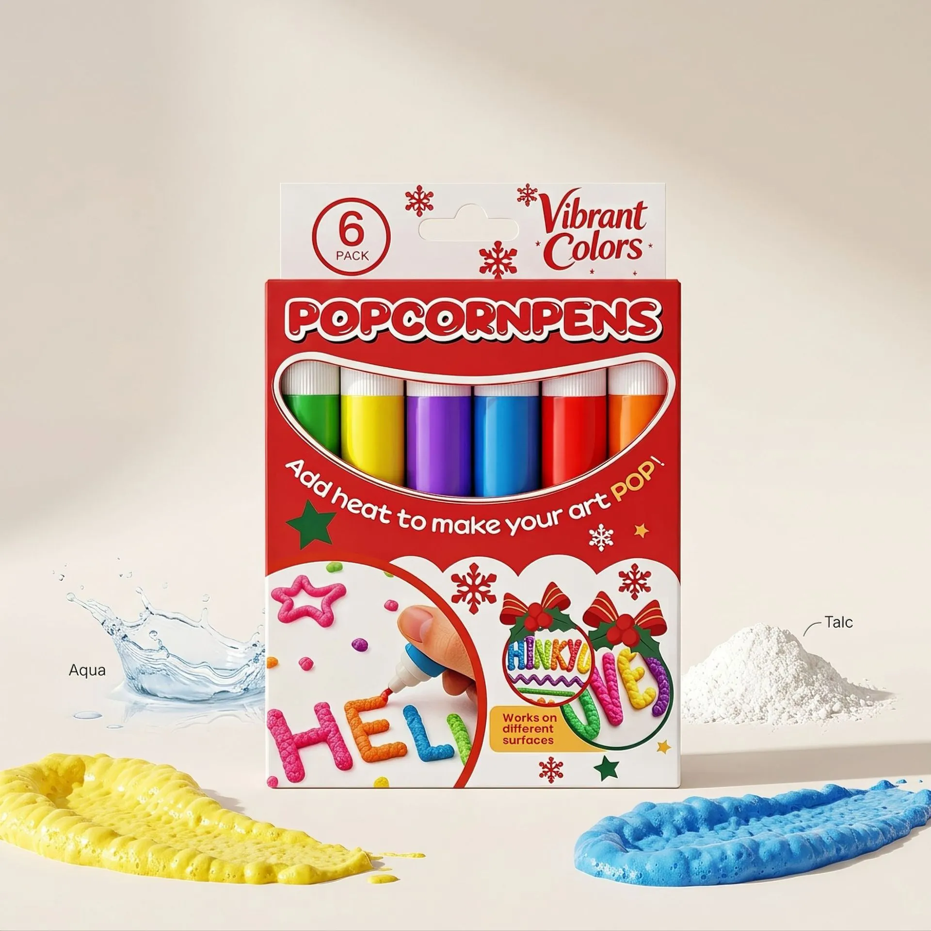 3D Puffy Popcorn Pens DIY Watercolor Painting Pens Multi-Color Creative Graffiti Pens For Kids School Art Drawing Supplies