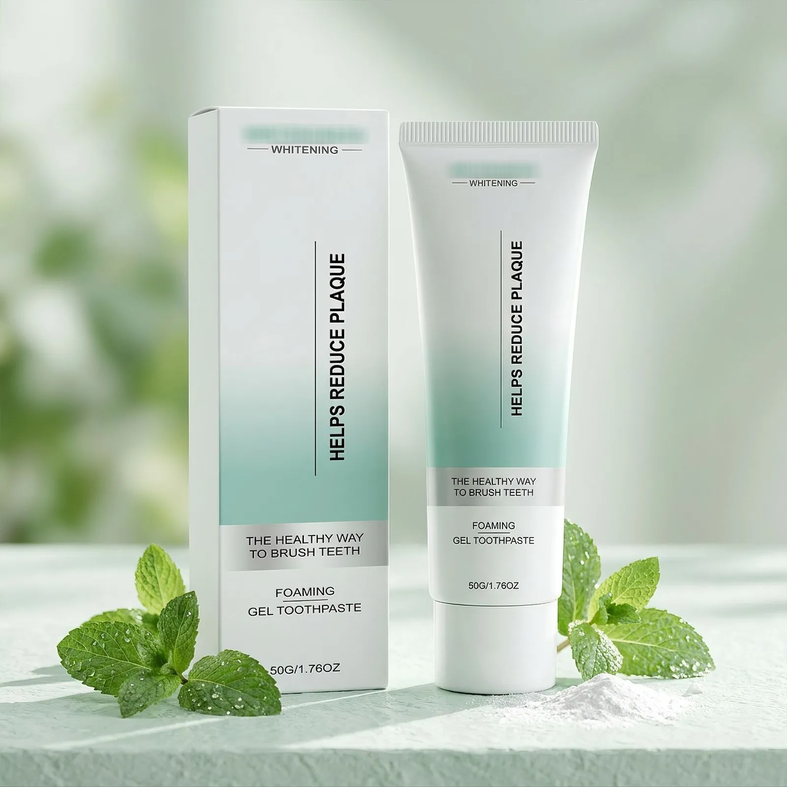 Dentifrice en Gel Moussant Blanchissant Rafraîchissant l'Haleine Nettoyage Quotidien des Dents Soins Bucco-Dentaires Goût Menthe Adulte