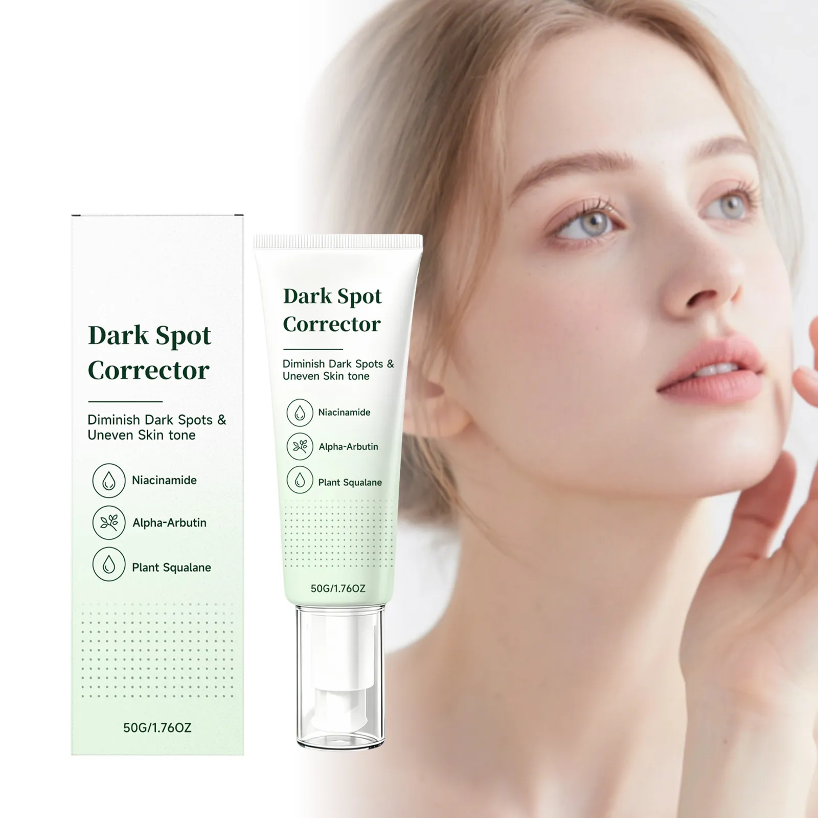 Facial Dark Spot Corrector Cream Niacinamide Alpha Arbutin Plant Squalane Brightening Moisturizing Face Lotion
