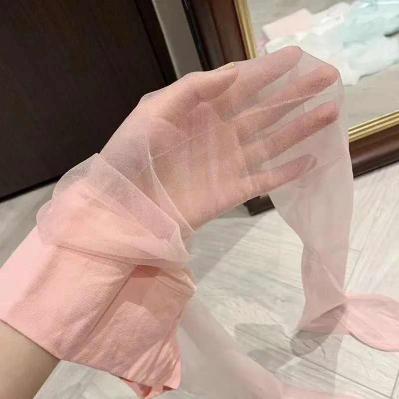 Damen Atmungsaktive Anti-Haken Strumpfhose Frühling Sommer Ultradünne Einfarbige Transparente Strumpfhose Glatte Strümpfe