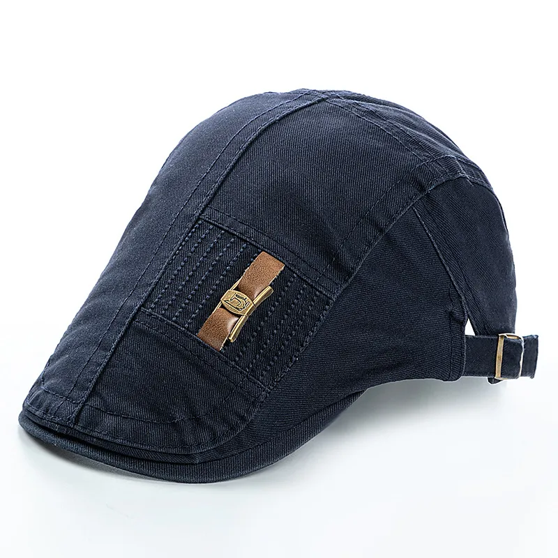Men Women Retro Flat Cap Cotton Polyester Blend Casual Outdoor Ivy Hat Adjustable Beret Solid Color Daily Visor Cap