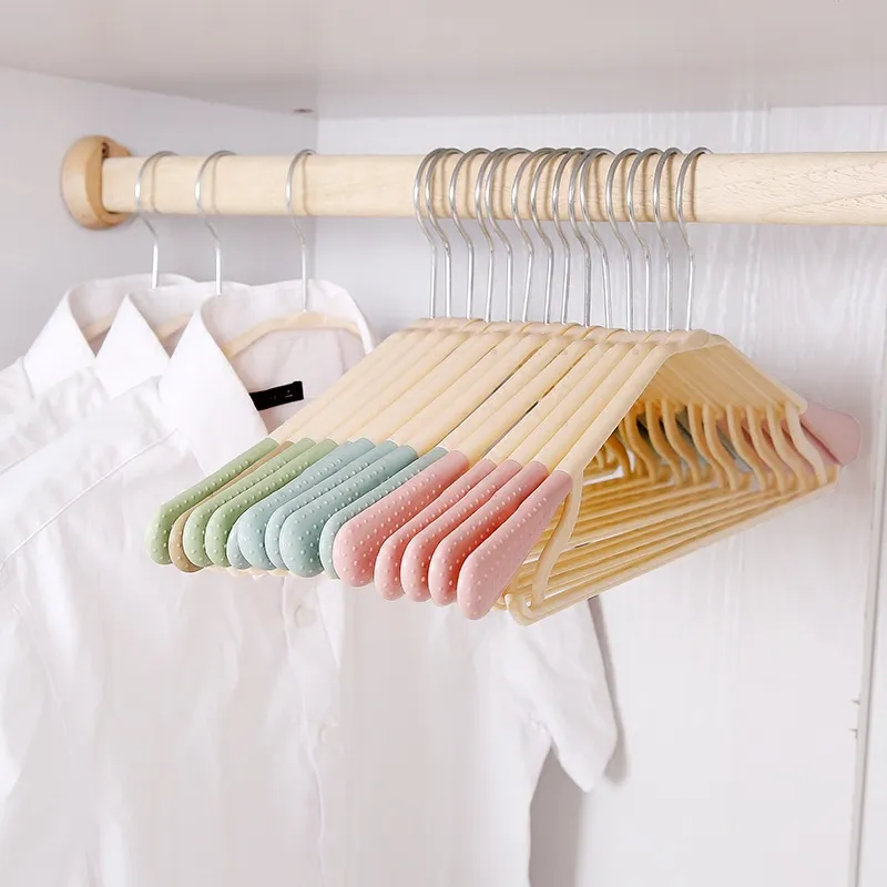 Nordic Plastic Clothes Hangers Wide Shoulder Non Slip Space Saving Coat Hangers For Closet Organization Home Daily Use