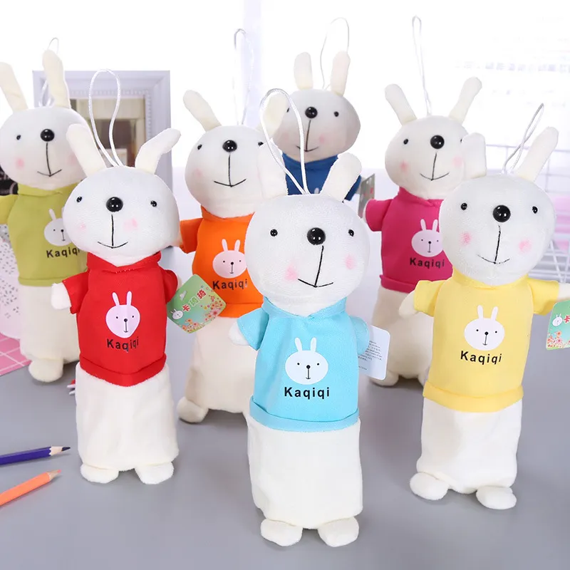 Cute Bunny Plush Pencil Case Creative Cartoon Pen Bag For Kids Students School Stationery Storage Pouch