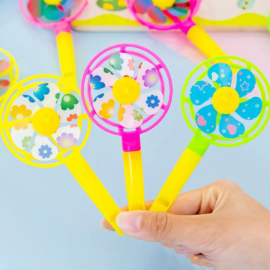 Jouet Moulin à Vent Sifflet en Plastique pour Enfants Moulinet Coloré Jouet Interactif Accessoire de Fête