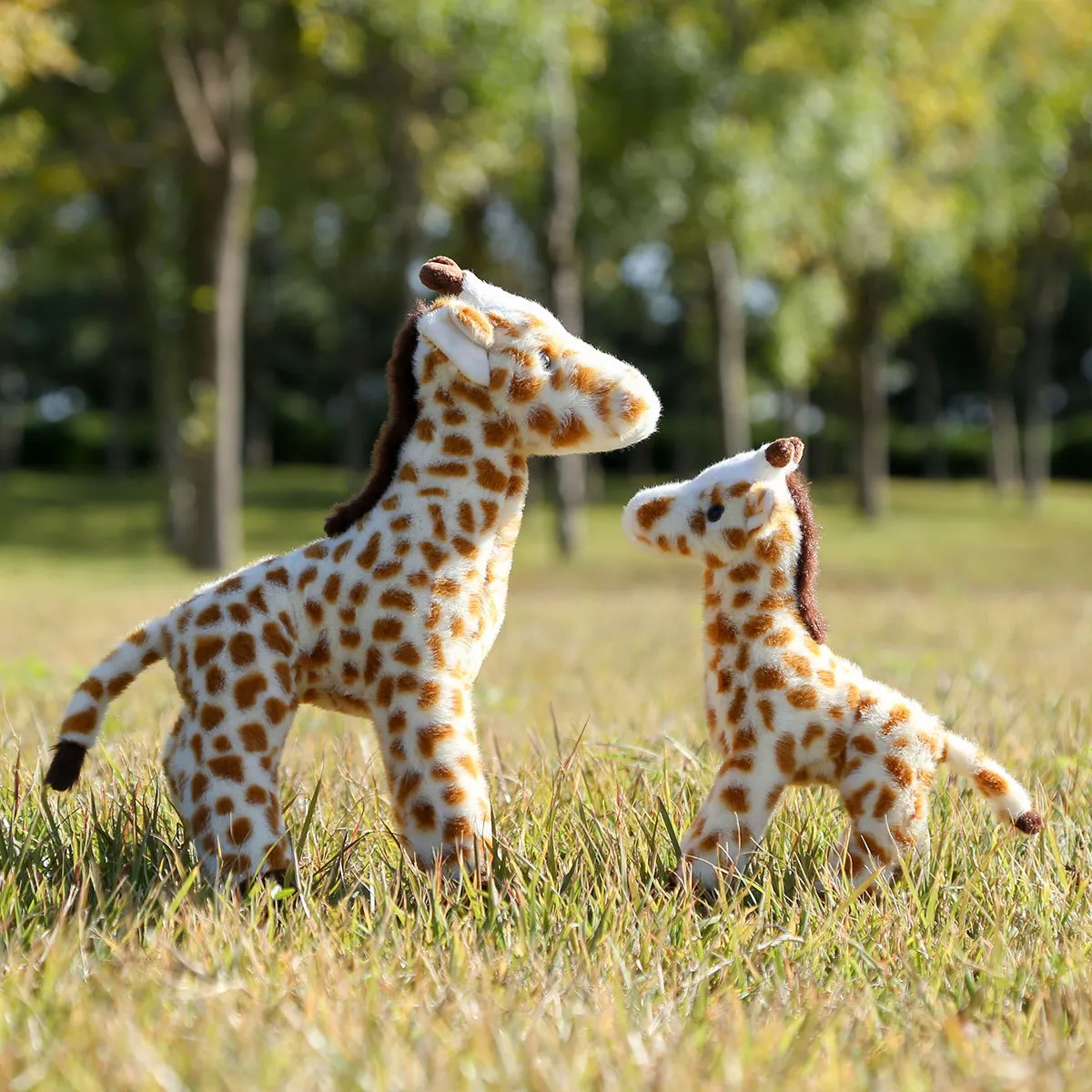Simulation Standing Giraffe Plush Toy Stuffed Animal Soft Deer Doll Cute Kids Companion Toy Home Decor Gift
