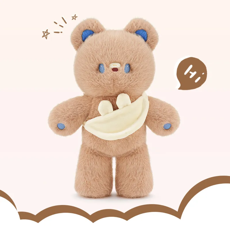 Cute Standing Bear Plush Toy Cartoon Animal Stuffed Doll Soft Pillow Huggable Companion For Children Holiday Gift