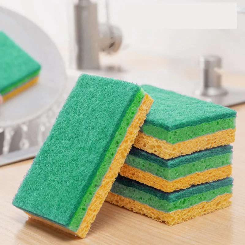 Thicken Wood Pulp Sponge Kitchen Dishwashing Sponge Super Absorbent Cleaning Scouring Pad Household Practical Cleaning Tool