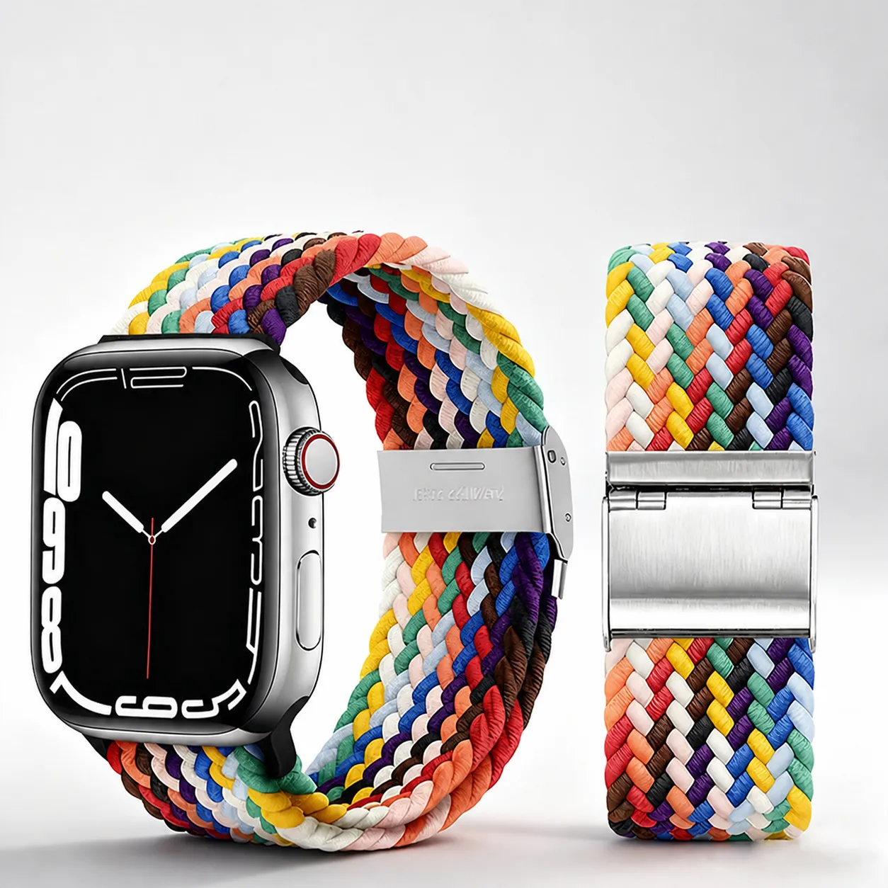 Bracelet de Montre en Nylon Tissé Loop pour Montre Intelligente Bracelet de Sport Réglable Remplacement Accessoires Souples Respirants