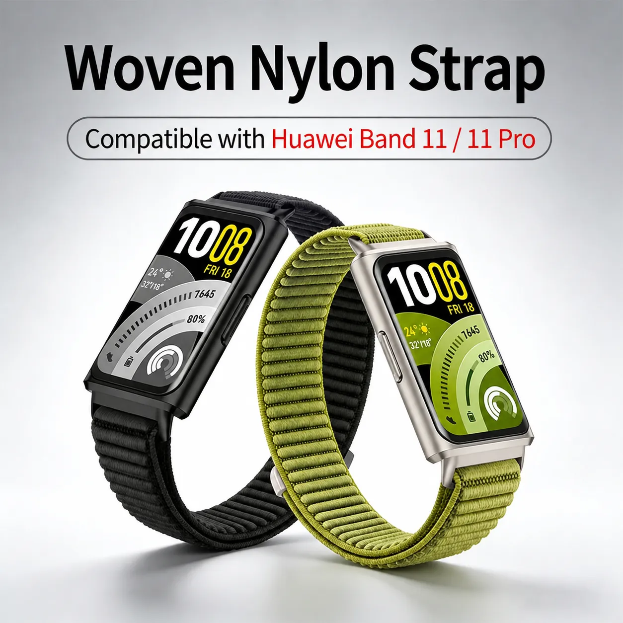 Correa de Reloj Tejida de Nailon de Repuesto Pulsera Deportiva Minimalista Suave Transpirable Para Dispositivo De Fitness