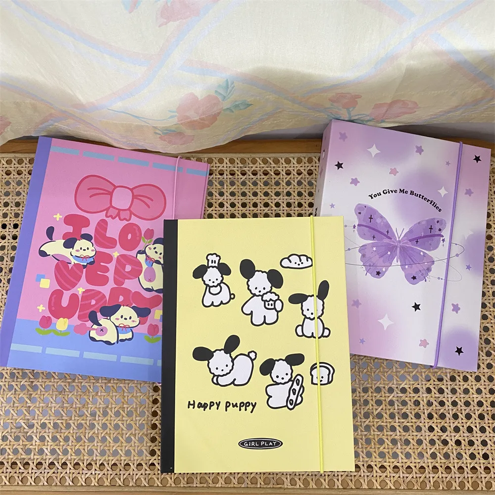 A5 Classeur à Feuillets Mobiles pour Cartes Photo Chiot Mignon Papillon Livre de Collection 3 Pouces 5 Pouces Album de Rangement de Photos d'Idoles Papeterie