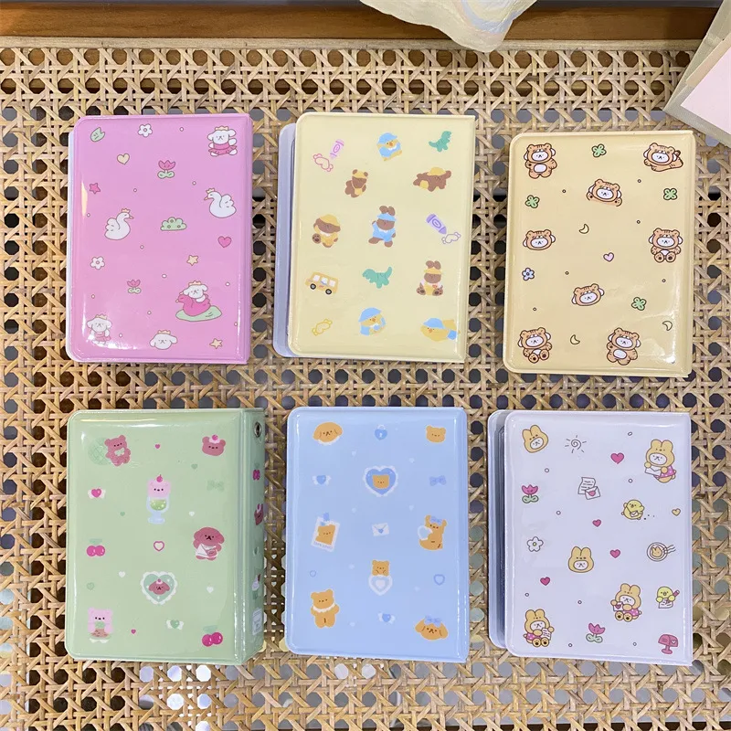 Ins Mignon Dessin Animé Animal PVC Mini Album Photo Polaroid Photocard Support de Stockage Portable Idol Collecte Livre
