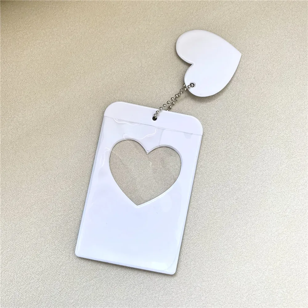 Dark Gothic Skull Bow 3 Inch Polaroid Photo Card Holder PVC Card Protector ID Card Sleeve With Pendant