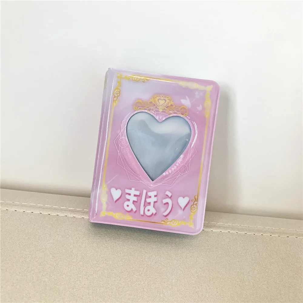 Ins Süß PVC Mini Fotoalbum Ausgeschnittenes Herz Sternen Bär Idol Fotokartenhalter Kpop Sammelbuch