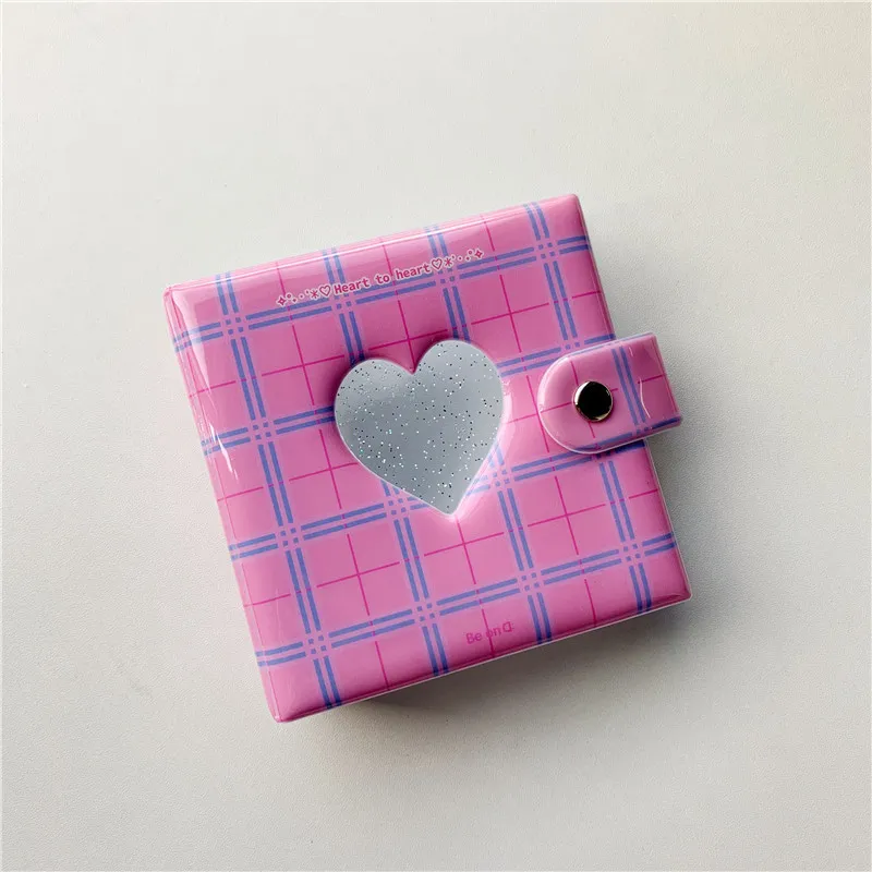 Ins Stijl Mini Losbladig Fotoalbum Schattig Ruitjes Vlinder Hart Uitgesneden Map Fotokaart Opslag Boek Voor Idool Kaarten