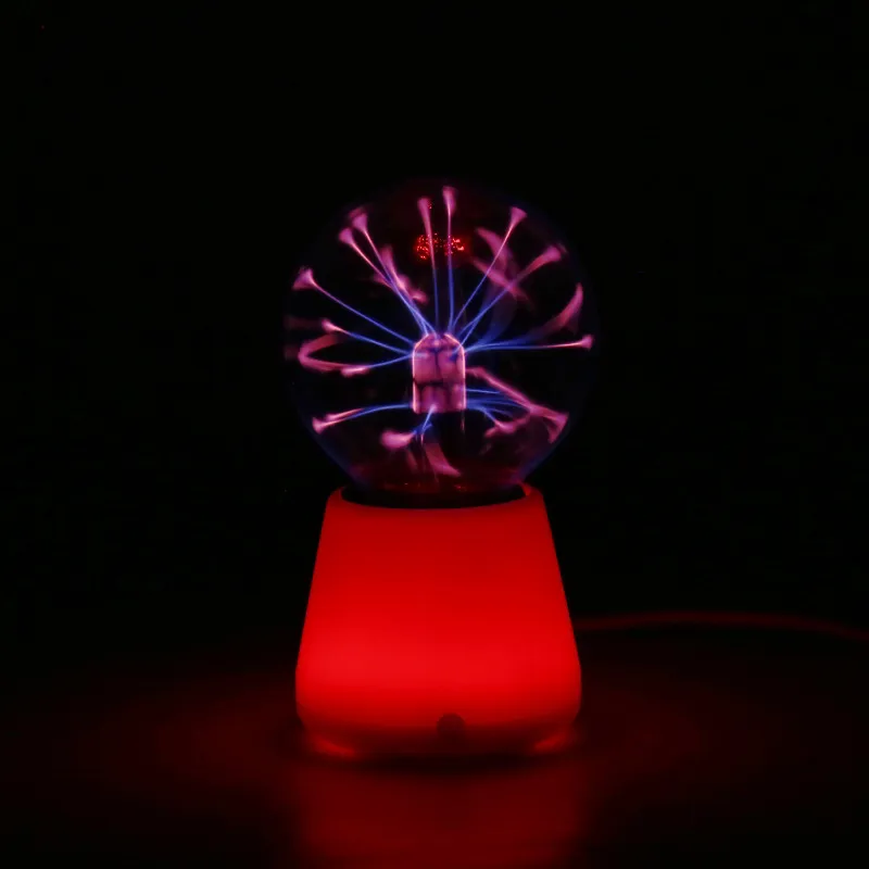 Luz Nocturna de Bola de Plasma USB Esfera de Rayos Mágica Táctil Lámpara de Ambiente Colorida Decoración de Escritorio Regalo