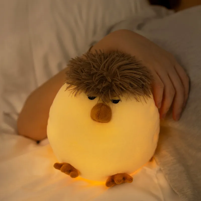 Süßes Cartoon Vogel Plüsch Nachtlicht LED Nachttisch Schlafhilfe Lampe USB Wiederaufladbare Kinderzimmer Dekor Geschenk Für Mädchen