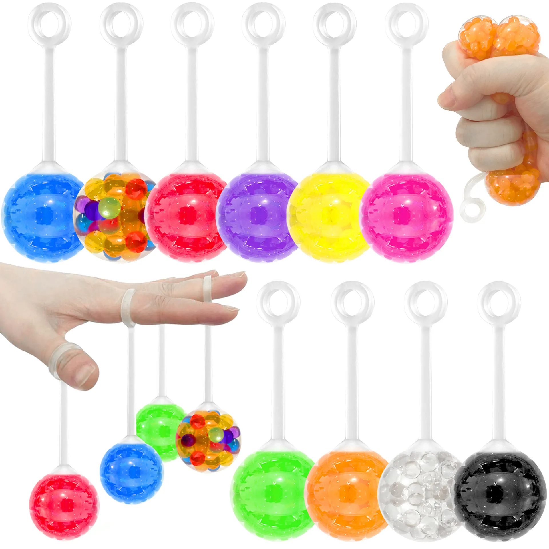 TPR Wasserperlen Ball Fidget Spielzeug Stressabbau Neuheit Sensorisches Spielzeug Lustiges Interaktives Spielzeug