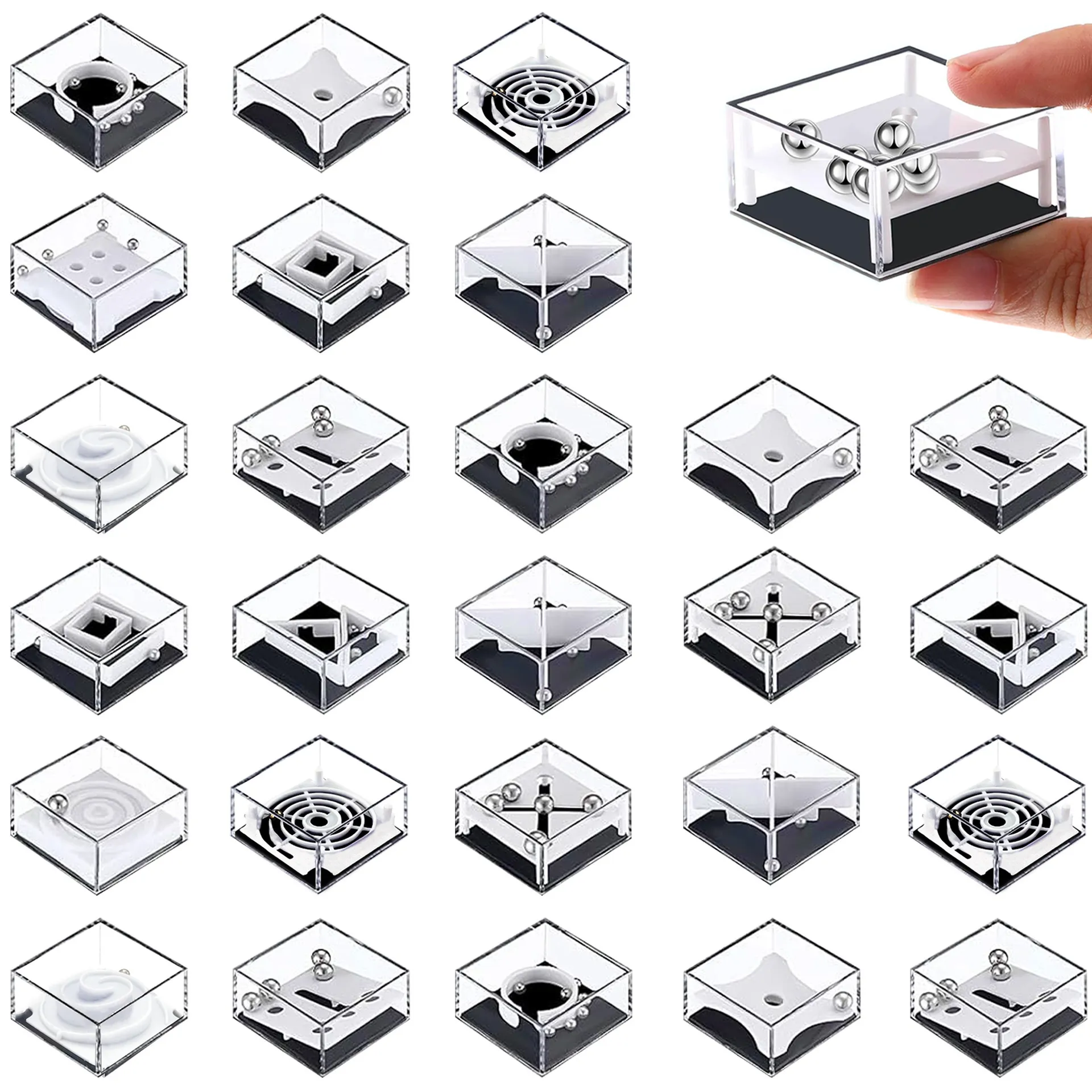 3D Kyviko Labyrinto Paichnidi Puzzles Diaphanes Paichnidi Balans Kiloumenis Sphairas Brain Teaser Fidget Ekpaideftiko Paichnidi Gia Paidia Enilikes