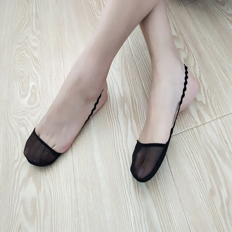 Damen Vorfußpolster High Heel Halbe Sohle Einlegesohle Unsichtbar Antislip Fußpflege Schutz Socken Boot Fußbekleidung Zubehör