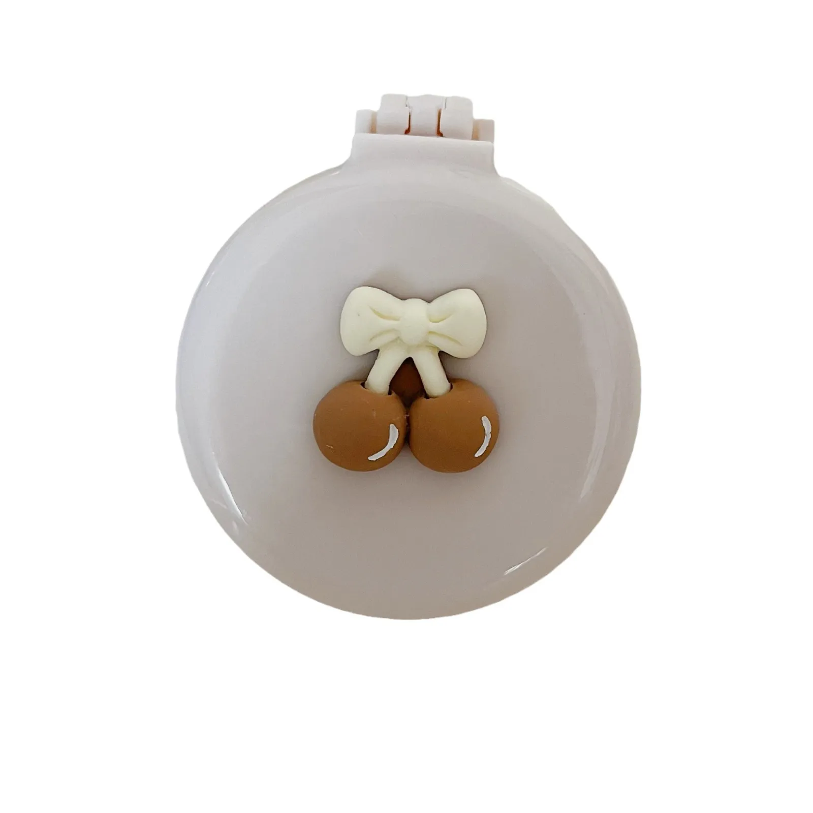 Portable Foldable Air Cushion Hair Brush Compact Massage Comb with Makeup Mirror Cute Cartoon Animal Design Travel Hairbrush
