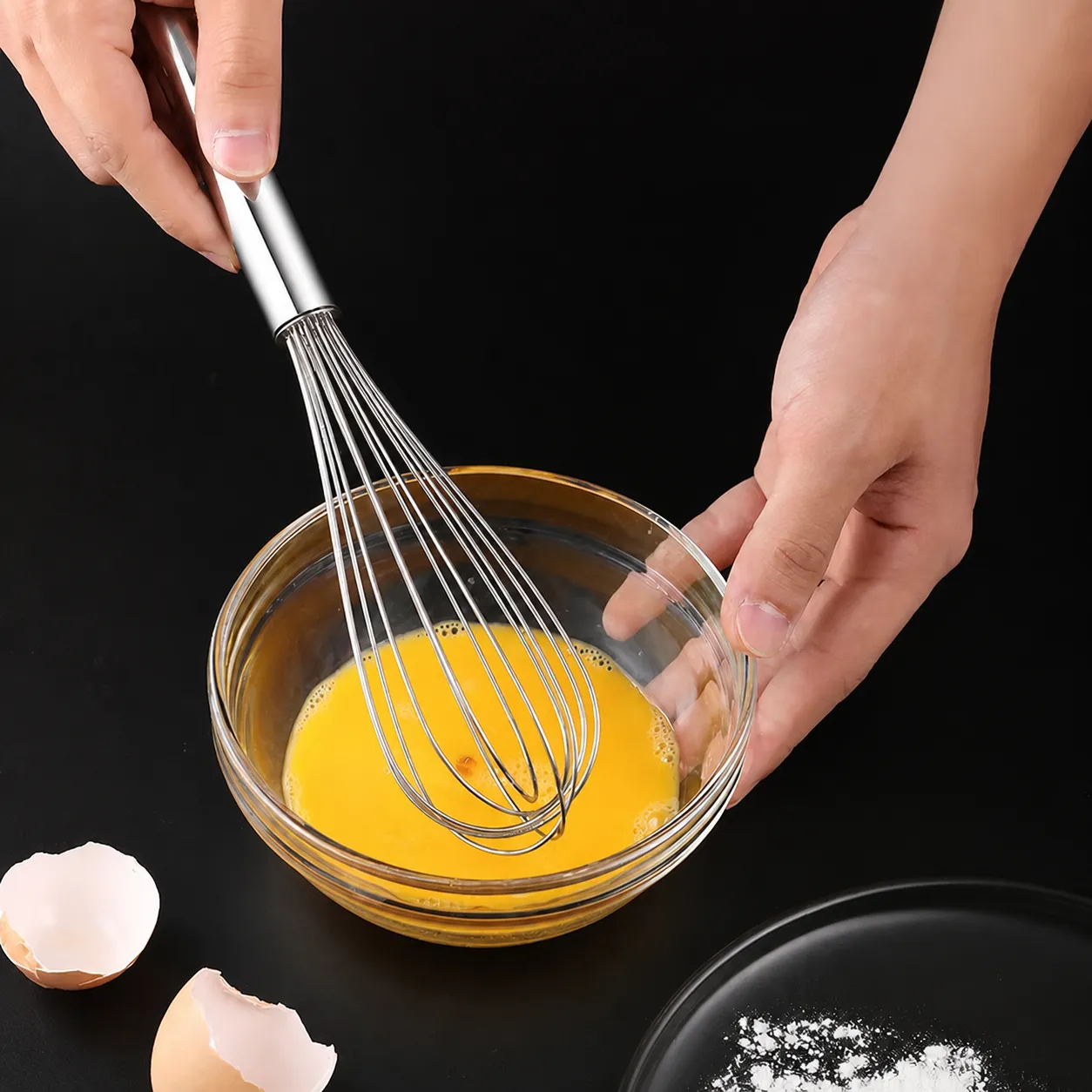 Edelstahl Manueller Schneebesen Handheld Ballonschneebesen Küche Backwerkzeug Sahne Mixer Für Kochen
