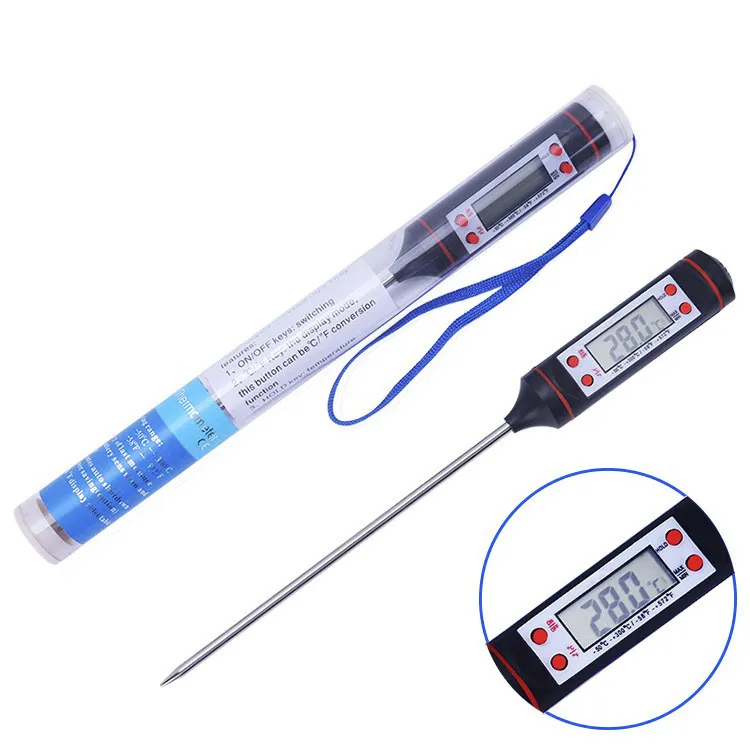 Digitales Lebensmittel Fleisch Thermometer Mit 304 Edelstahl Sonde LCD Bildschirm Küche BBQ Kochen Grill Thermometer Werkzeug